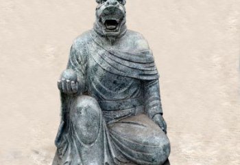 生肖龙-兽首人身石雕