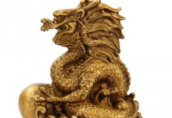 生肖龙-铸铜鎏金动物雕塑摆件