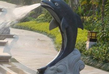 石雕公园喷水海豚