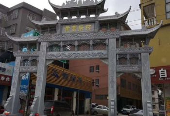石雕牌坊貔貅石狮子