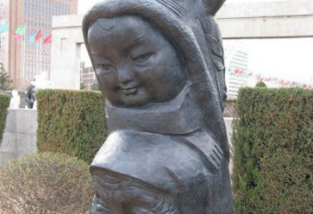 孙奶亲情人物头像铜雕