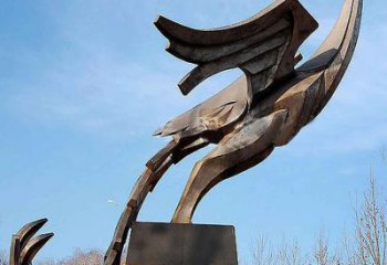 铜雕百鸟之王凤凰景观雕塑