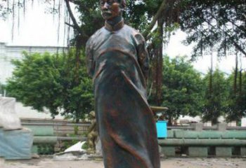 铜雕校园鲁迅人物雕像摆件