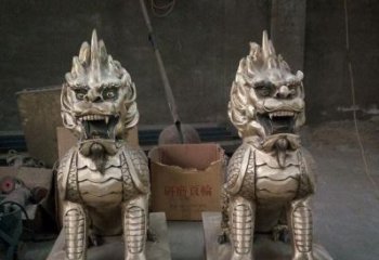 铜雕镇宅麒麟