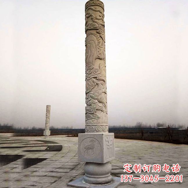 文化景观柱石雕柱子