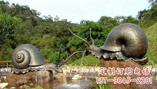 蜗牛公园动物铜雕