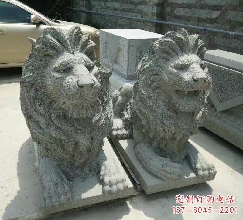 卧式狮子石雕