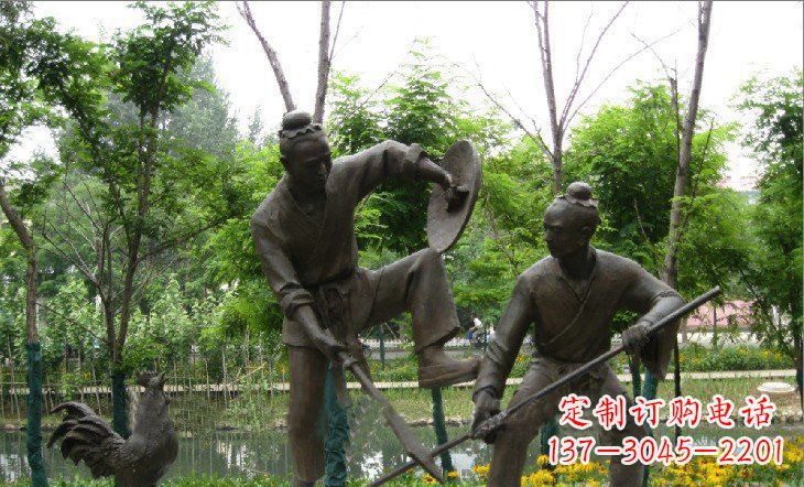 武打人物公园景观铜雕
