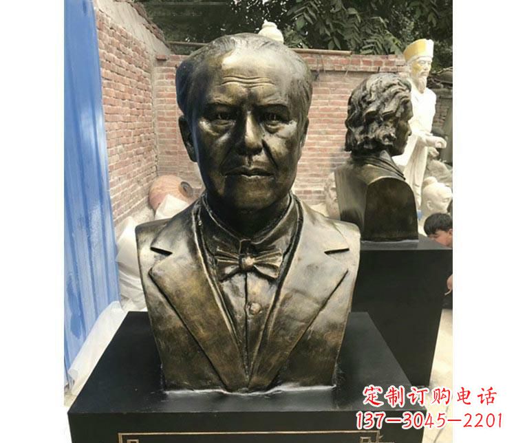 西方名人爱迪生胸像铜雕