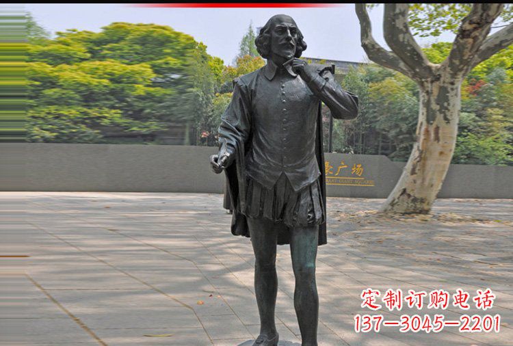 莎士比亚雕塑 - 西方/名人/莎士比亚/铜雕