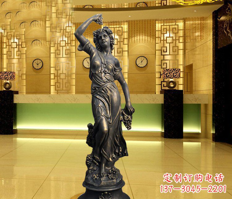 西方女人别墅景观铜雕塑 (2)