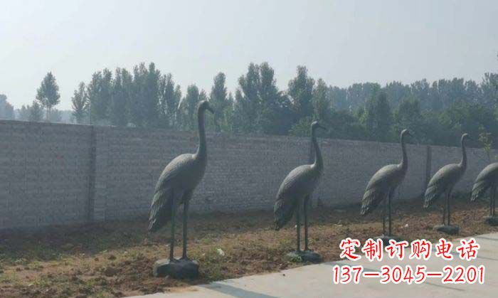 仙鹤抽象铜雕 (2)