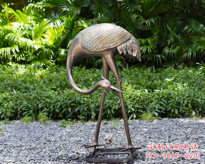 仙鹤雕塑喷泉
