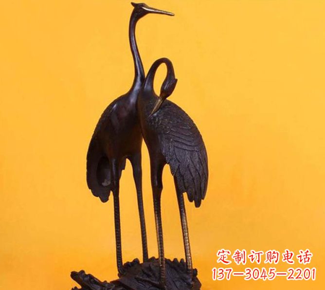 仙鹤雕塑铜