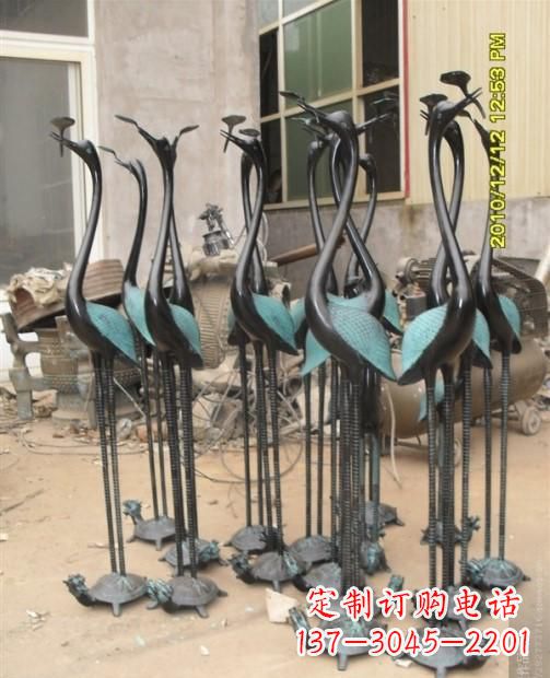 仙鹤动物铜雕