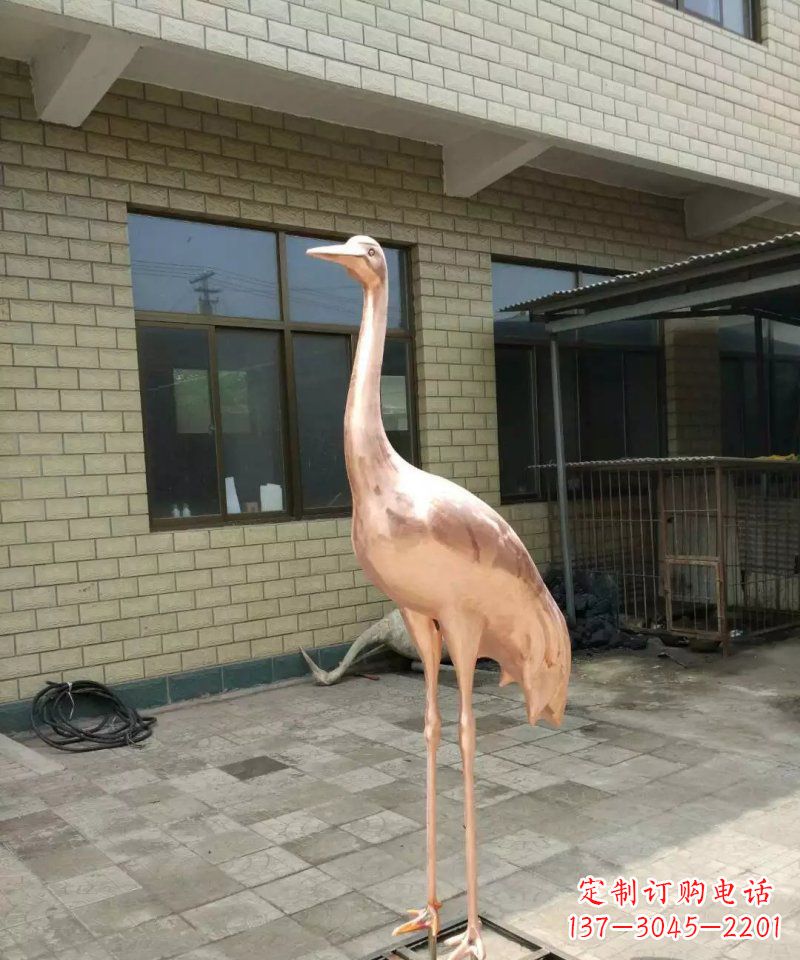 仙鹤公园动物铜雕