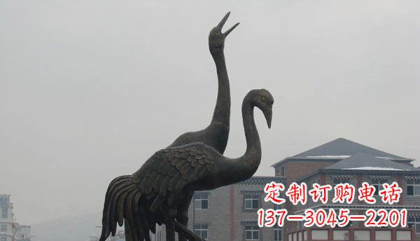 仙鹤公园景观铜雕