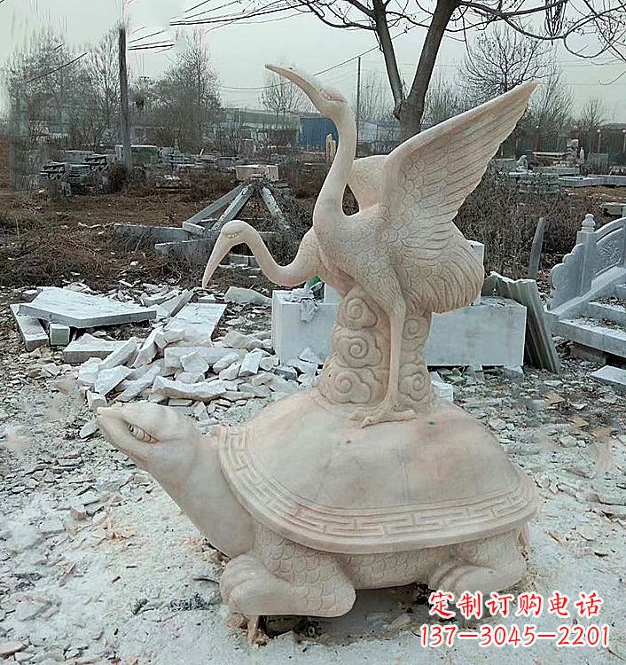 仙鹤石材雕塑