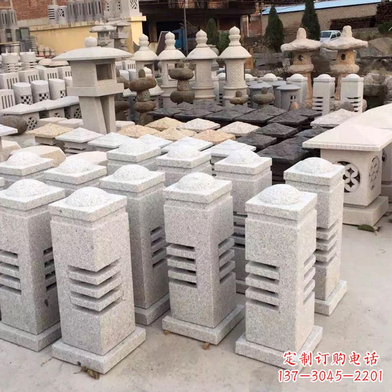 现代简约石雕灯笼