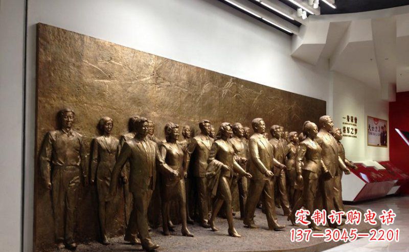 现代人物企业铜雕