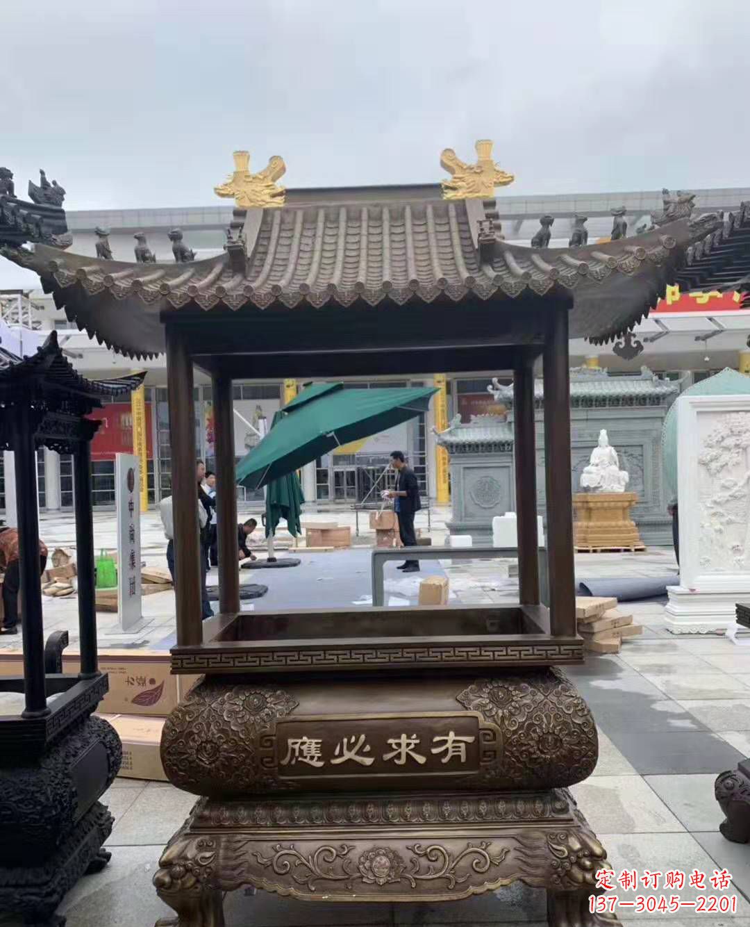 香炉铜雕户外摆件寺庙景观雕塑