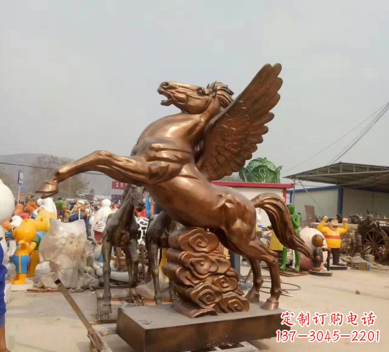 祥云飞马铜雕