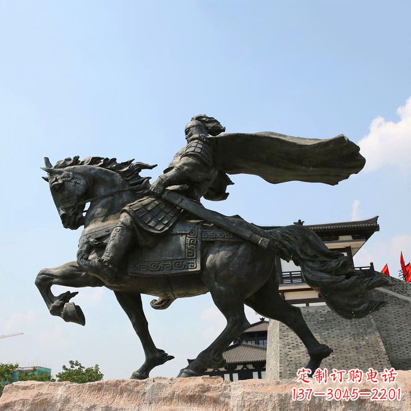 项羽骑马铜雕景观雕塑-景区景点历史名人西楚霸王雕像