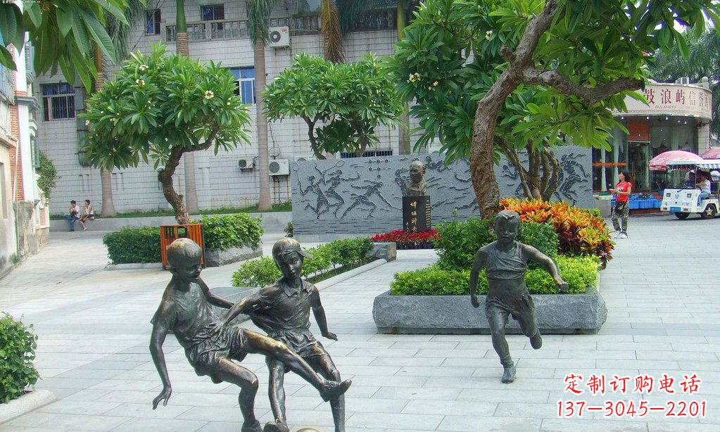 小孩/足球/铜雕-小孩踢足球铜雕 小孩/足球/铜雕-小孩踢足球铜雕