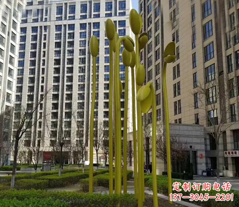 小区不锈钢种子雕塑