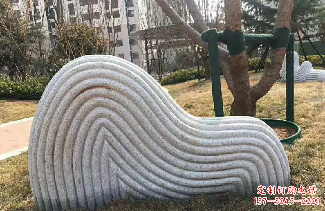 小区大理石纹理假山雕塑