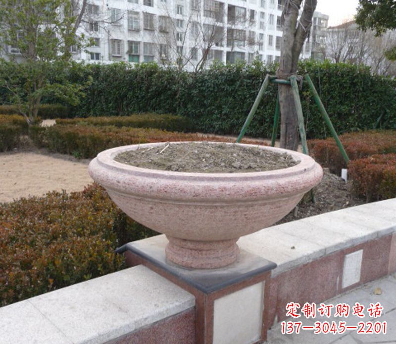 小区花盆石雕