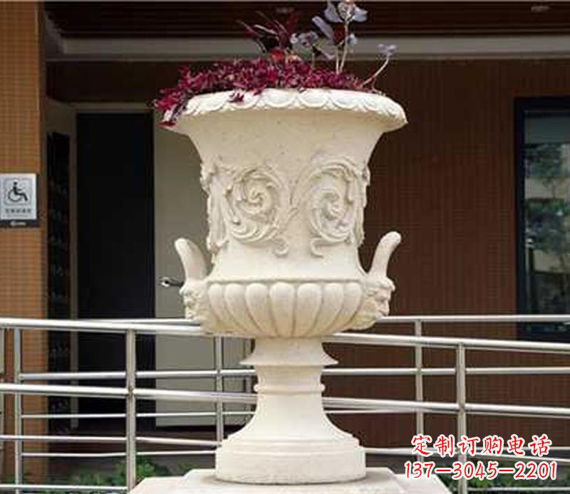 小区花盆景观石雕