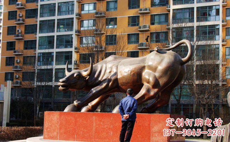 小区华尔街牛景观铜雕