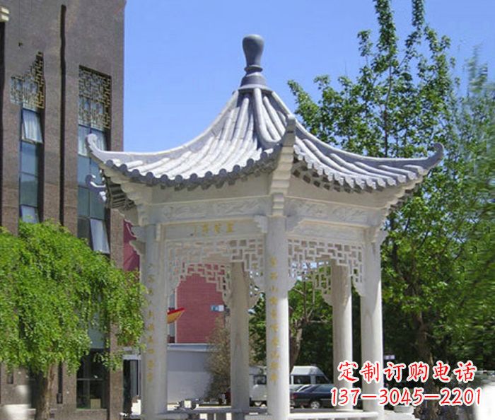 小区景观大理石凉亭