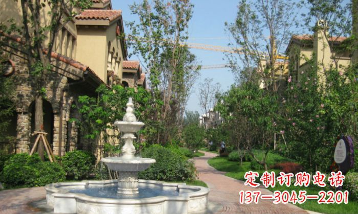 小区景观大理石喷泉石雕 (5)