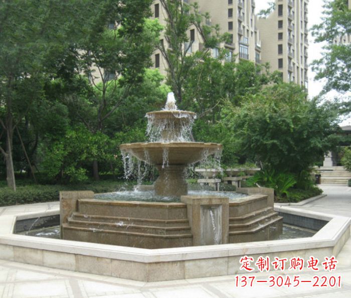 小区景观大型喷泉石雕 (7)