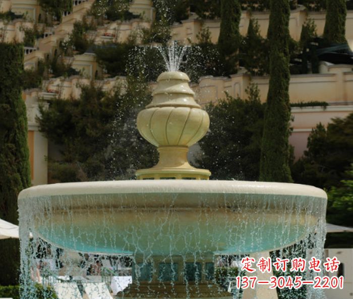 小区景观多层喷泉石雕_2