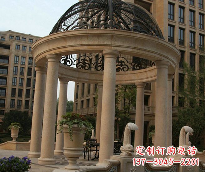 小区景观欧式石雕凉亭