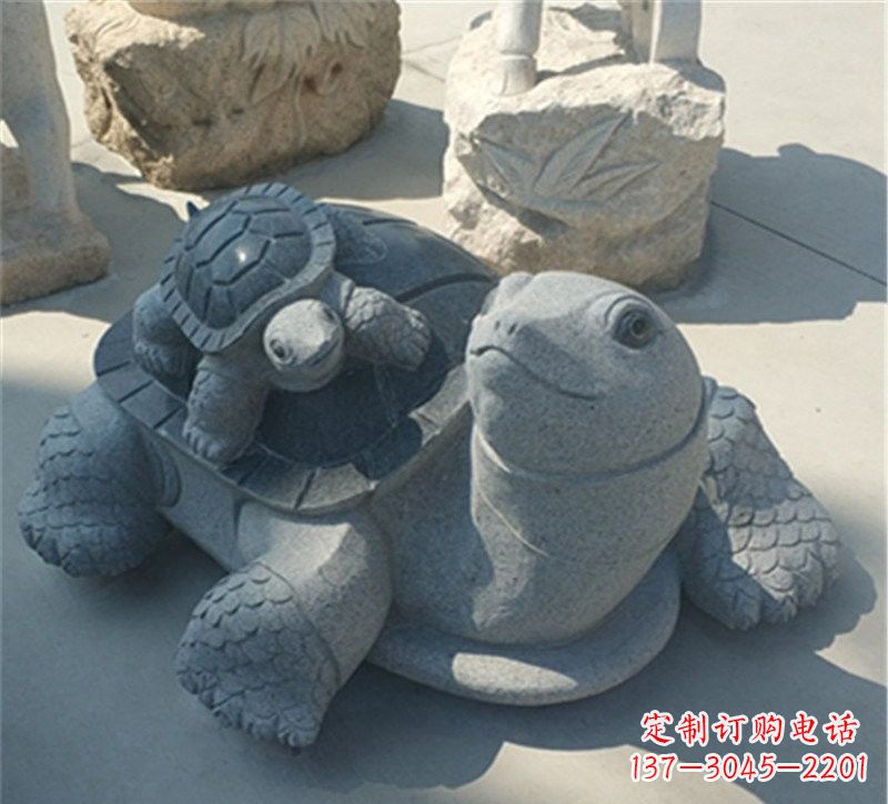 小区母子乌龟石雕