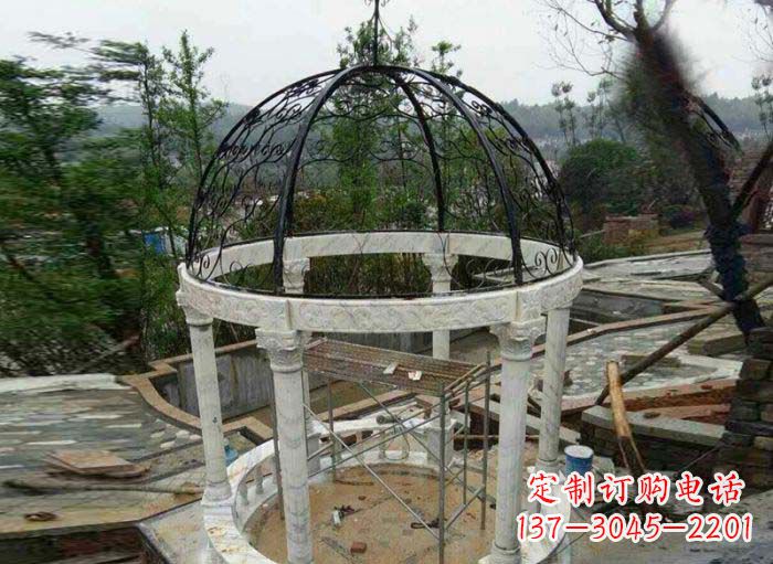 小区欧式圆顶凉亭石雕