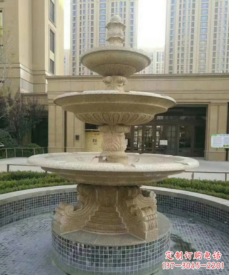 小区喷泉石雕 (2)