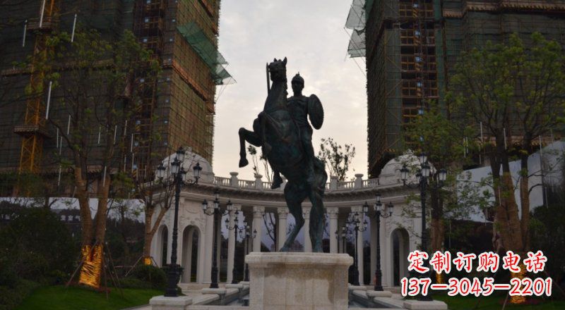 小区青铜骑士景观铜雕