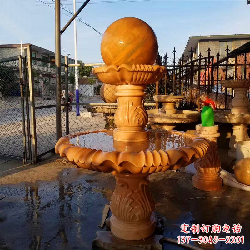 小区石雕喷泉塔