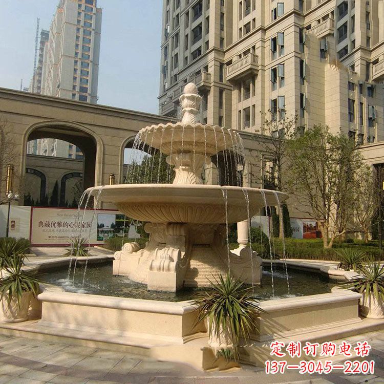 小区庭院石雕欧式喷泉