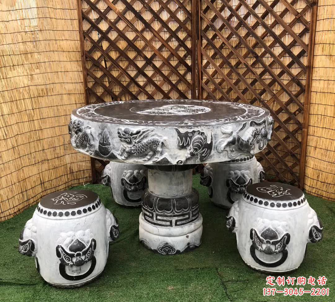 小区休闲创意石桌凳