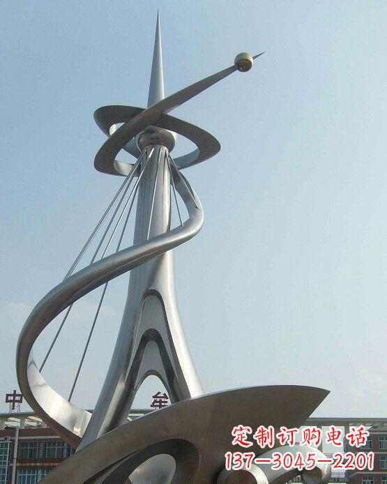 校园不锈钢乘风破浪景观雕塑