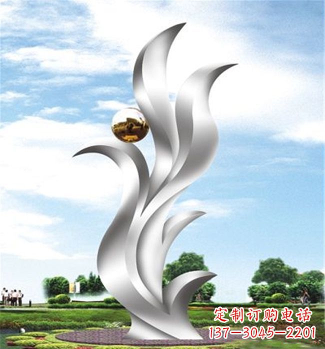 校园不锈钢抽象成长雕塑