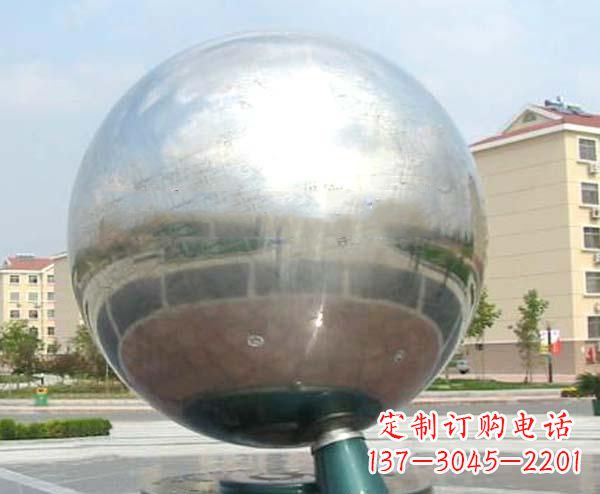 校园不锈钢抽象地球仪雕塑
