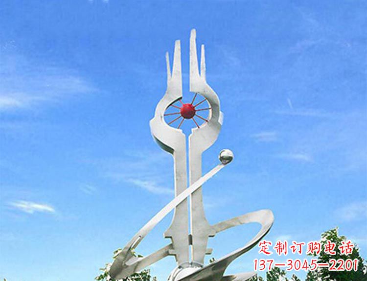 校园不锈钢大型创意景观雕塑