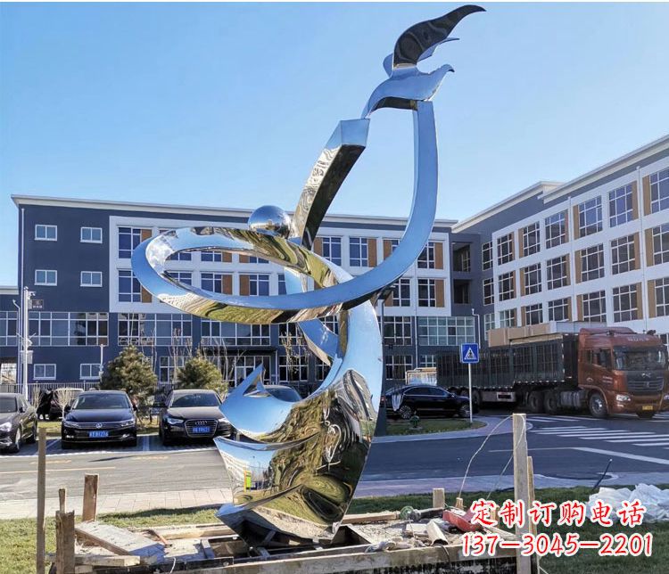 校园不锈钢景观雕塑112